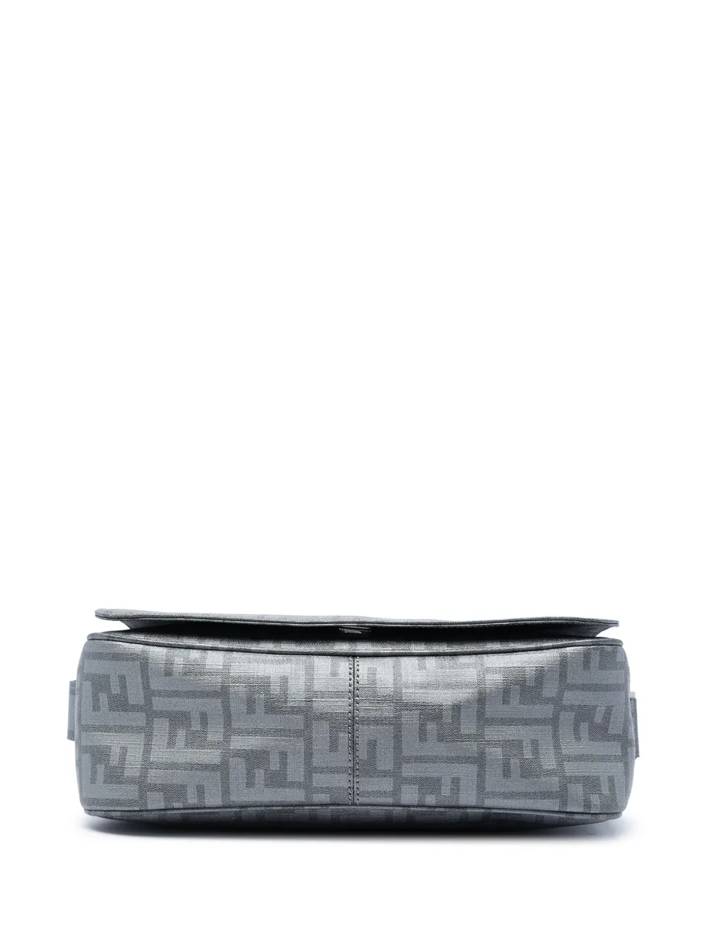 Fendi Pre-owned 2010-2026 Zucca Spalmati Flap Crossbody Bag in Grey, view 4