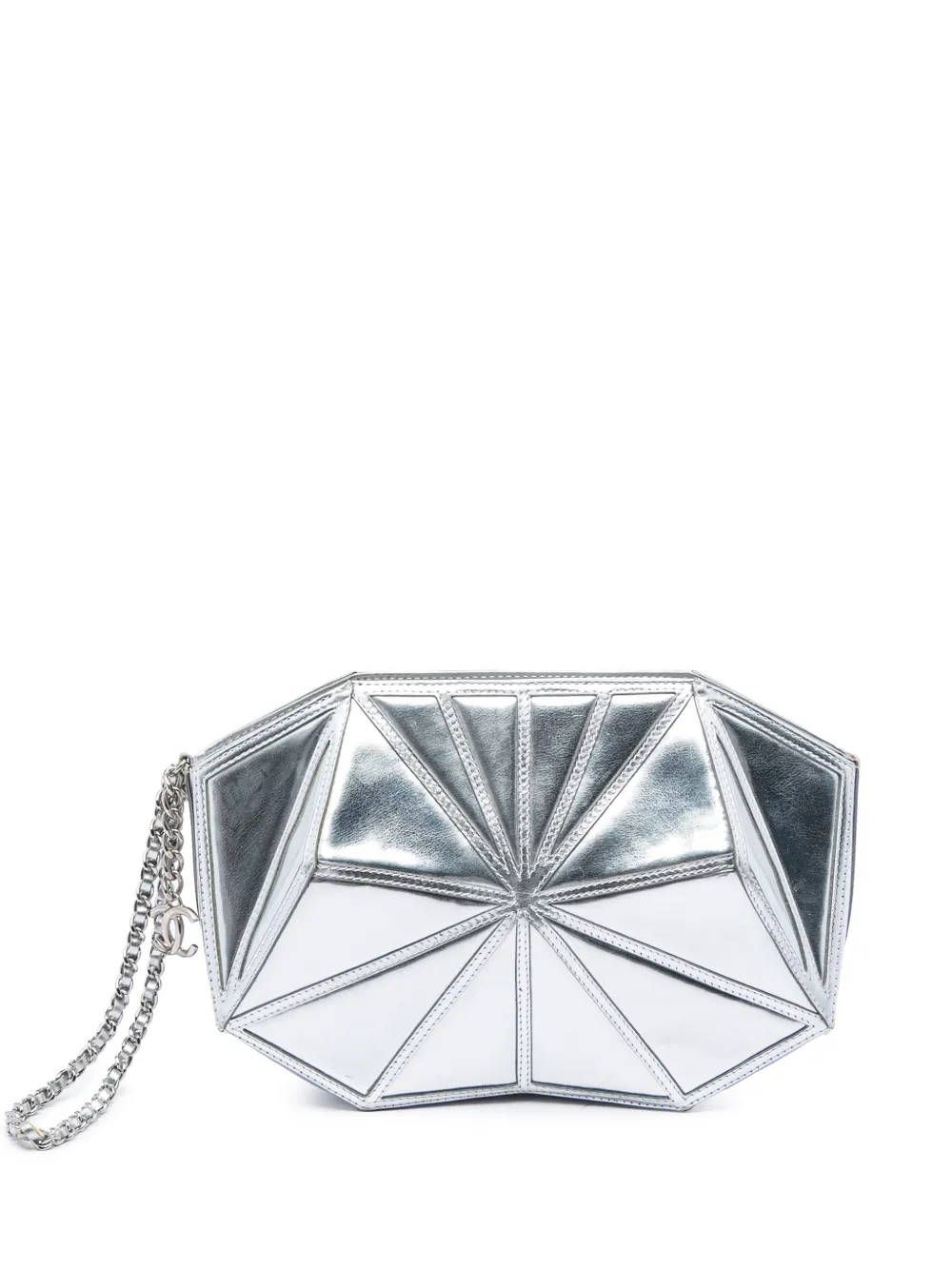 CHANEL Pre-Owned 2012 Metallic Lambskin Midnight Swim Wristlet clutch bag - Silver