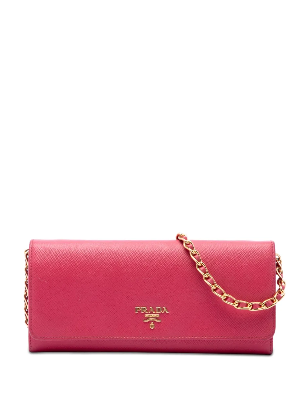 Prada Pre-Owned 2013-2026 Saffiano Wallet On Chain crossbody bag - Rosa