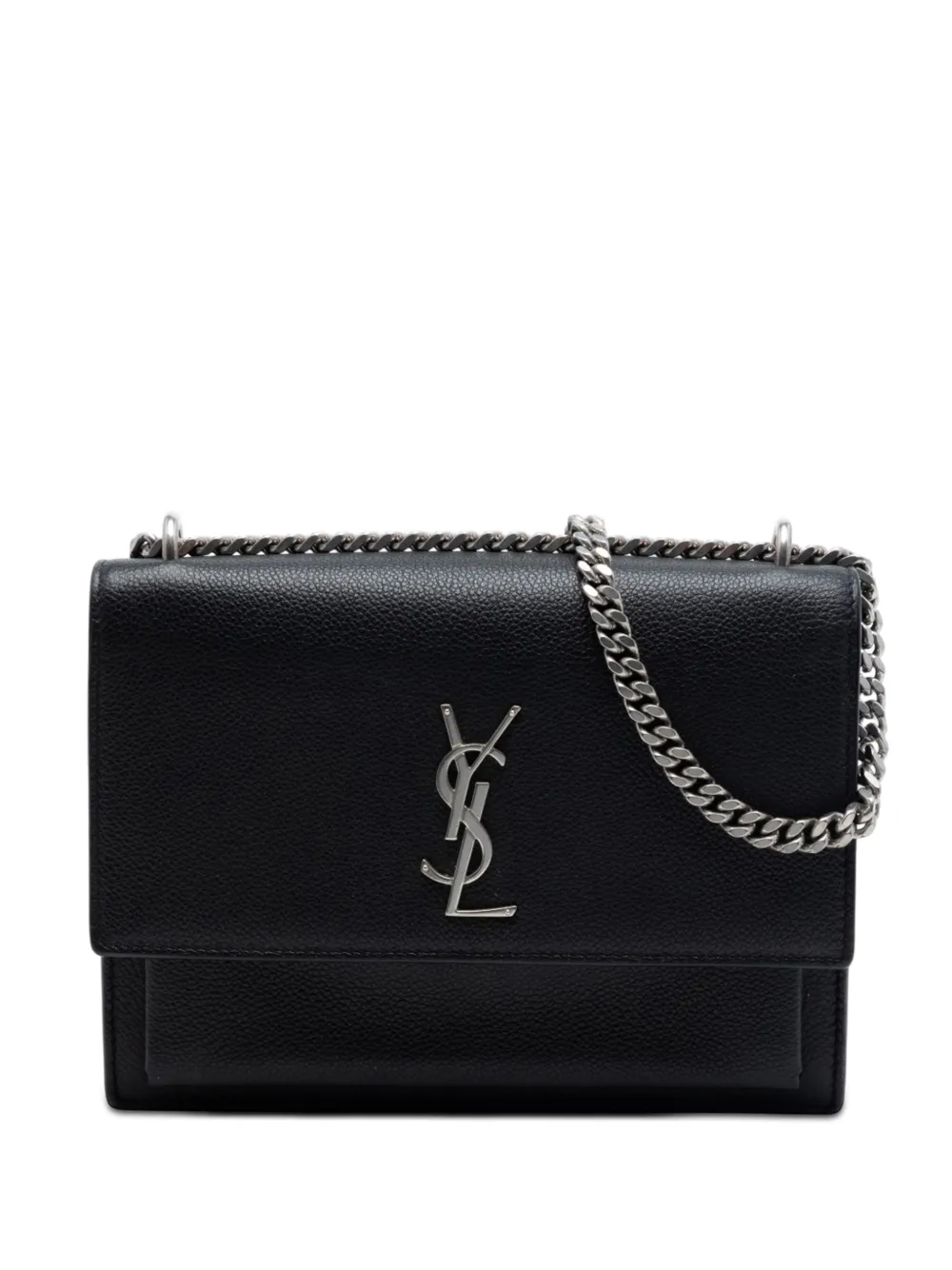 Saint Laurent Pre-Owned 2016 Medium Grained Calfskin Monogram Sunset crossbody bag - Black
