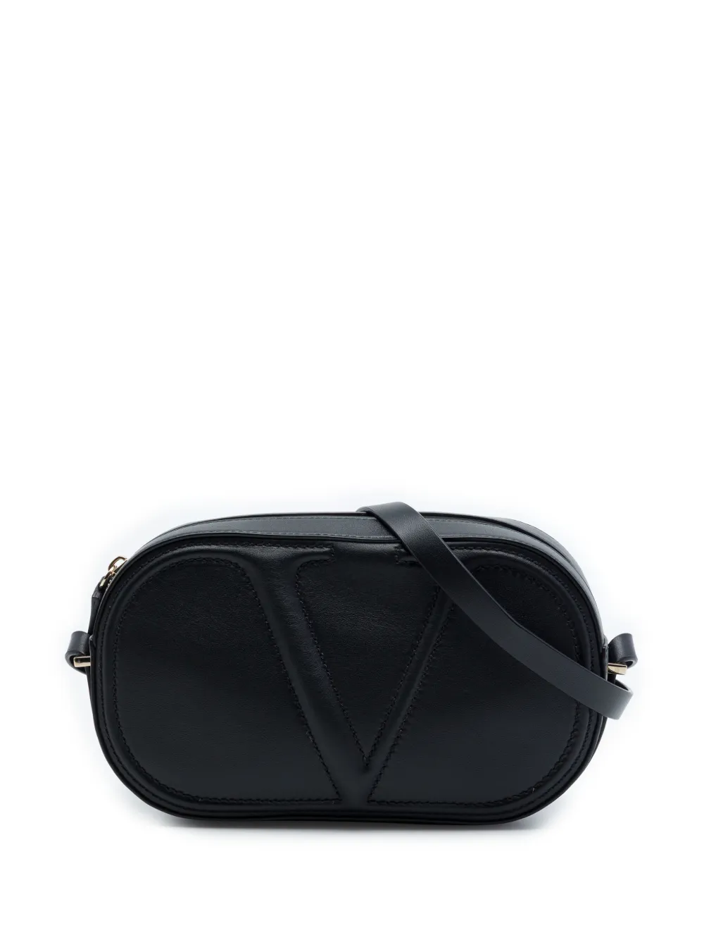 Valentino Garavani Pre-Owned 2018-2026 Leather VLogo Walk crossbody bag - Nero