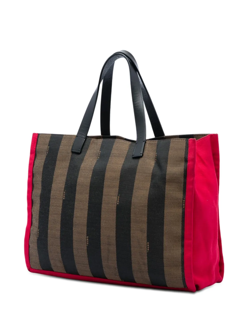 Fendi Pre-owned 2010-2026 Pequin Canvas Simply Shopping Tote Bag in Brown, view 3