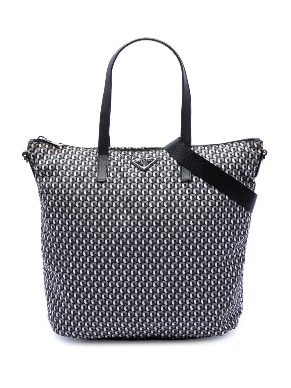 Prada Pre-Owned 2021-2026 Tessuto Stampato satchel - Nero