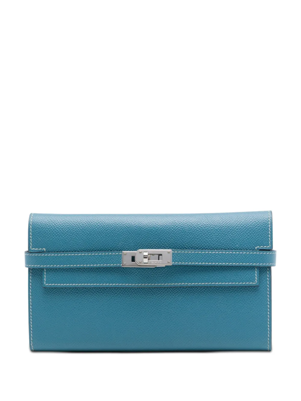 Hermès Pre-Owned 2014 Epsom Kelly Longue Wallet long wallets - Blu