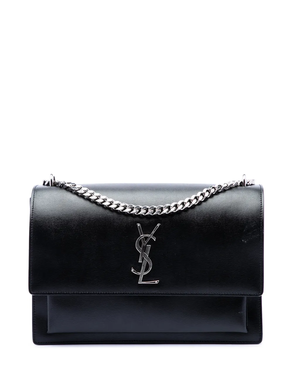 Saint Laurent Pre-Owned 2017 Large Calfskin Monogram Sunset crossbody bag - Black
