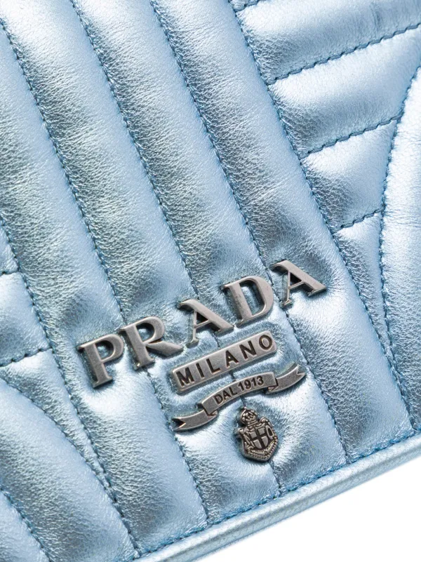 Prada Pre-Owned 2013-2026 メタリック ソフトカーフ インプントゥーレ