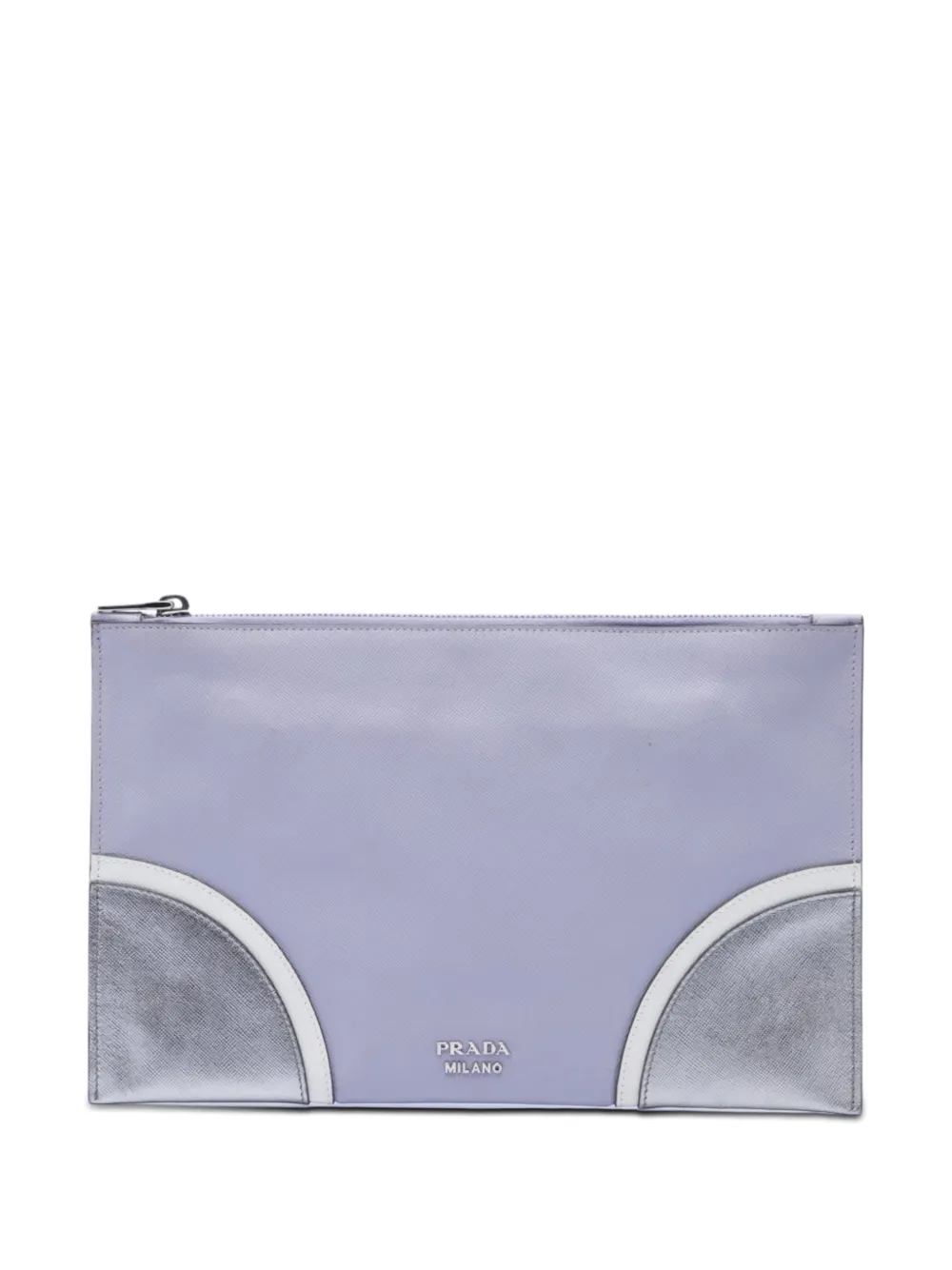 Prada Pre-Owned 2010-2026 Tricolor Saffiano clutch bag - Viola