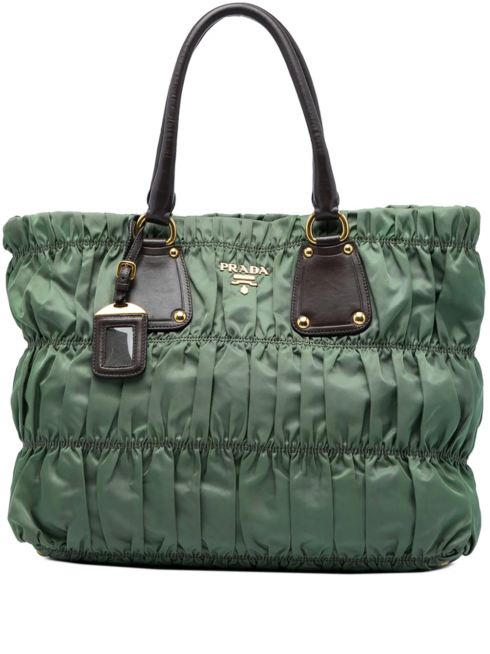 Prada Pre-Owned 2010-2026 Tessuto Gaufre tote bag - Verde