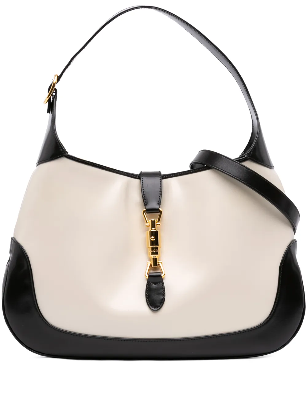 Gucci Pre-Owned 2016-2026 mittelgroße Bicolor Jackie 1961 Umhängetasche aus Kalbsleder - Weiß