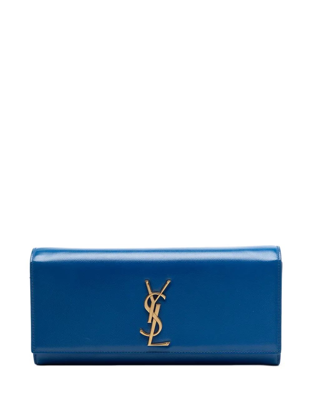Saint Laurent Pre-Owned 2013 Grain De Poudre Monogram Cassandre clutch bag - Blu