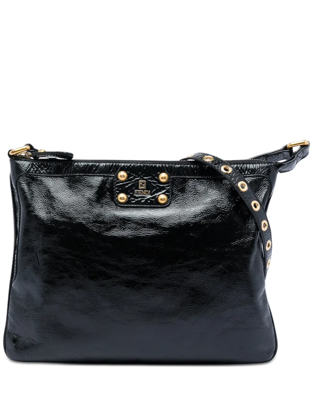 Fendi Pre-Owned 2000-2010 Crinkled Patent crossbody bag - Nero