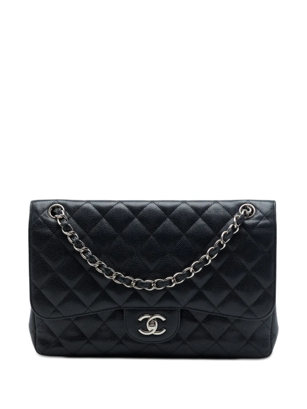 CHANEL Pre-Owned 2014 Jumbo Classic Caviar Double Flap shoulder bag - Nero