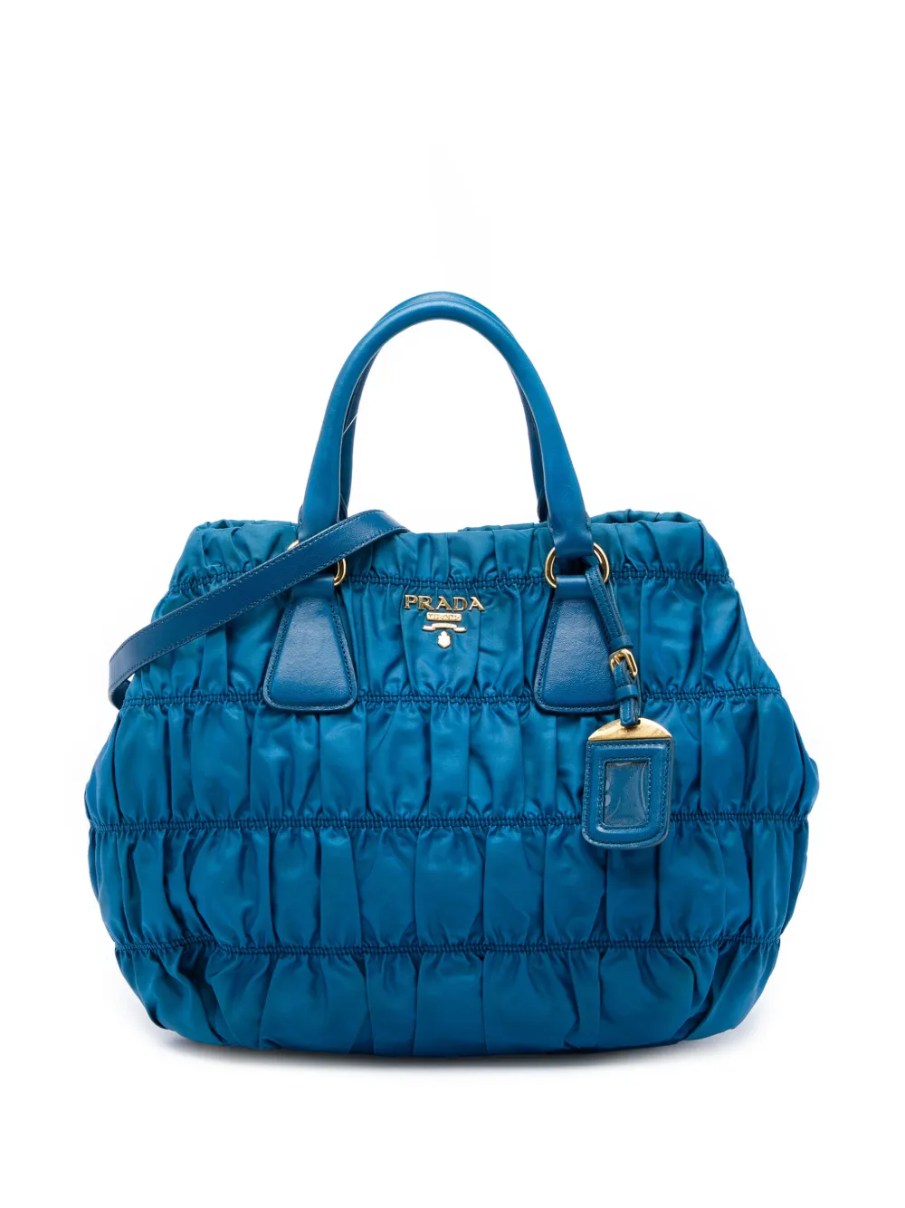 Prada Pre-Owned 2010-2026 Tessuto Gaufre satchel - Blu