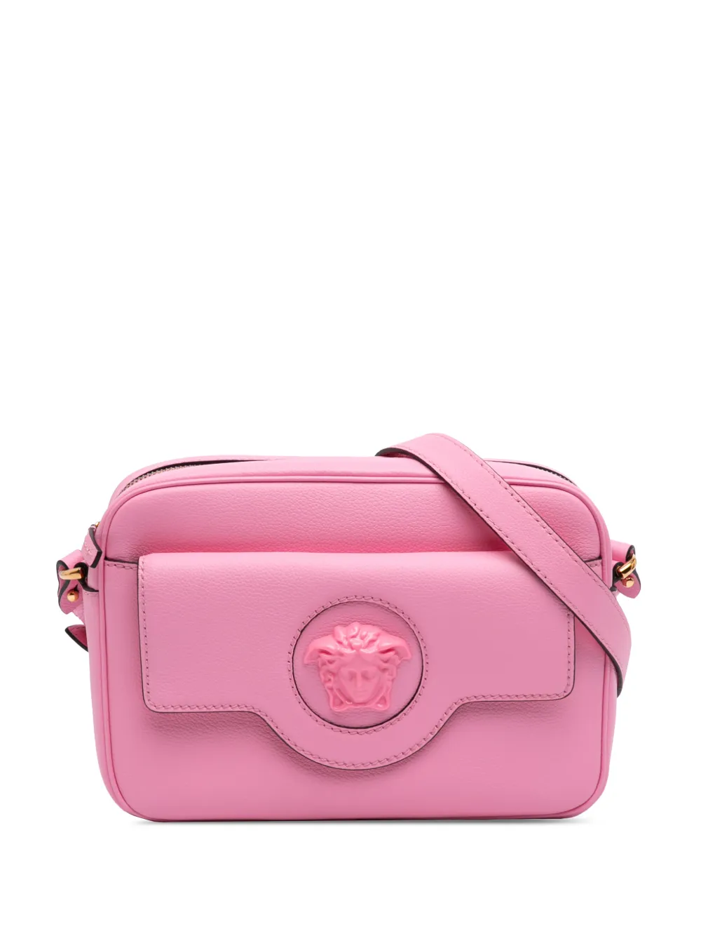 Versace Pre-Owned 2010-2026 Grained Calfskin La Medusa crossbody bag - Rosa