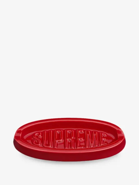Supreme bandeja ovalada con logo en relieve