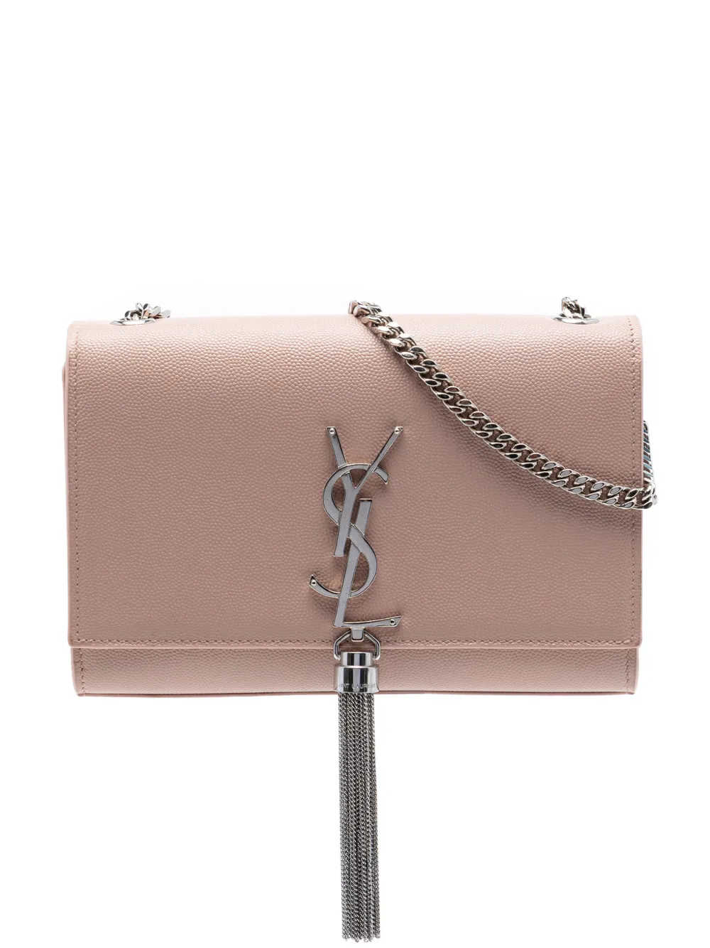 Saint Laurent Pre-Owned 2018 Small Grain de Poudre Monogram Kate Tassel crossbody bag - Rosa