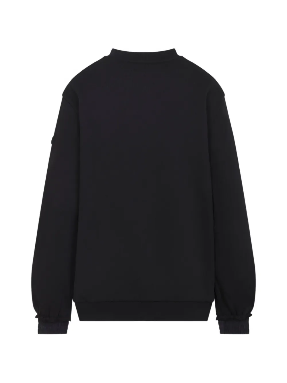 Moncler Fleece sweater met logo Zwart