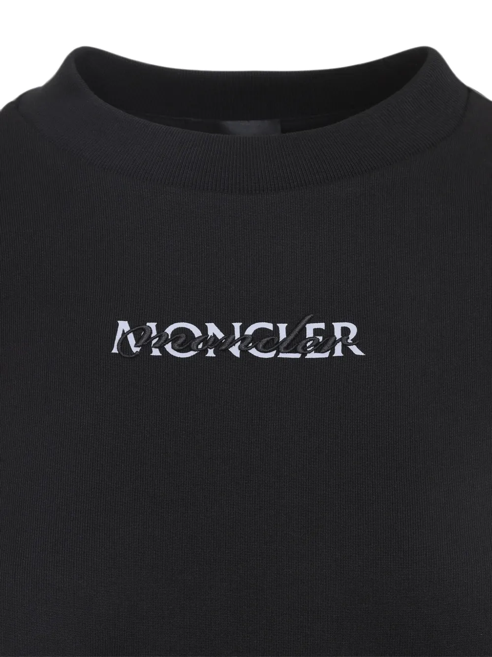 Moncler Fleece sweater met logo Zwart