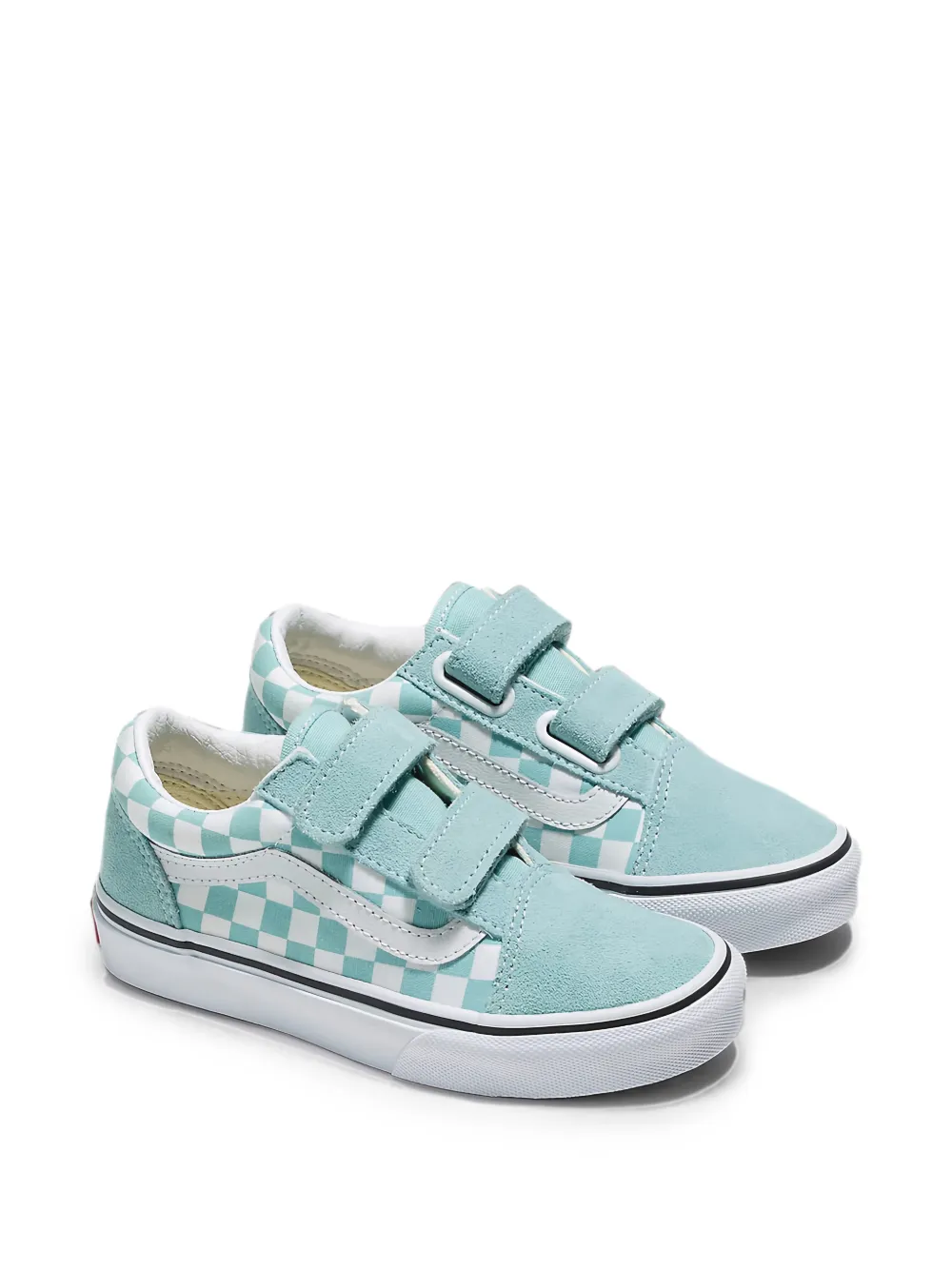 Vans Kids Old Skool geruite sneakers Blauw