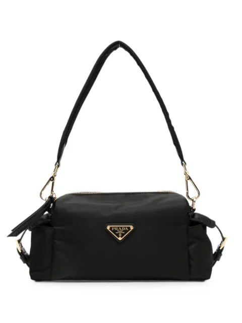 Prada sac à bandoulière à plaque logo en Re-Nylon