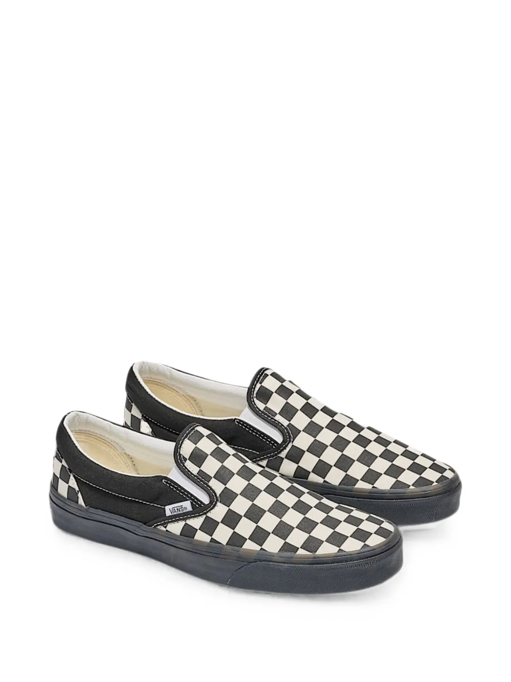 Vans Classic slip-on geruite sneakers Zwart