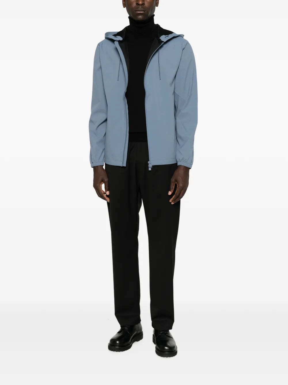 Rains Suva Hardshell jack met rits Blauw