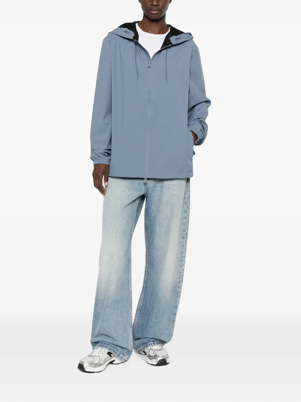 Rains Suva Hardshell jack met rits Blauw