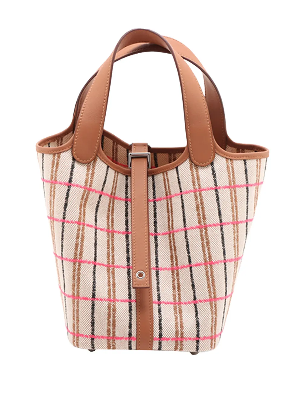 Hermès Pre-Owned 2024-2025 Couverture Toile H and Swift Picotin Lock 18 handbag - Toni neutri