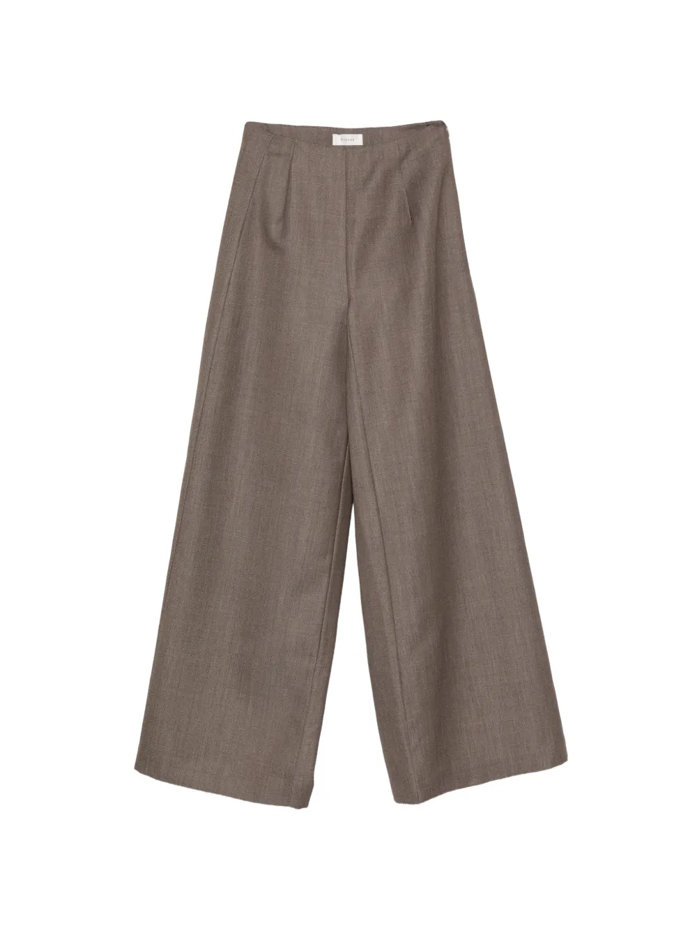 RUOHAN pleat wool palazzo pants - Brown