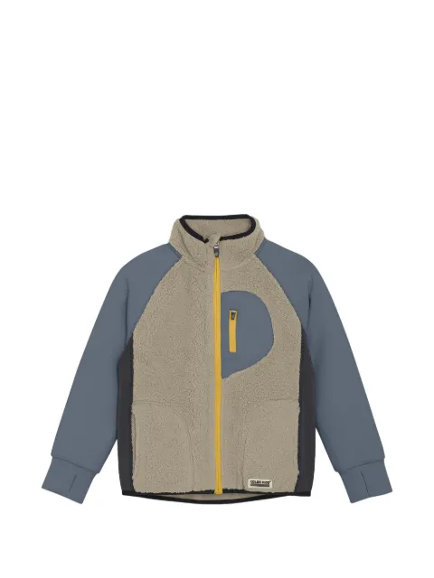 COLOR KIDS fleece-panelled zip-up jacket