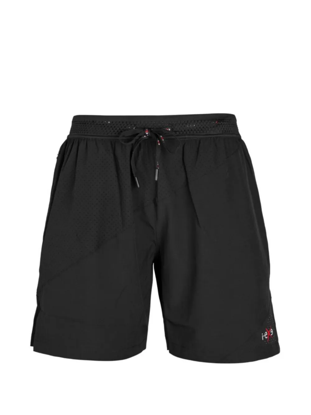 I-EXE drawstring-waist panelled shorts - Schwarz