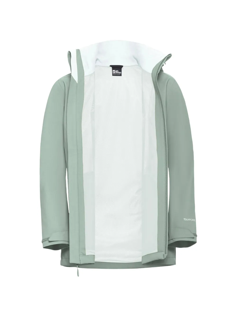 JACK WOLFSKIN Trailtime jack met capuchon Groen