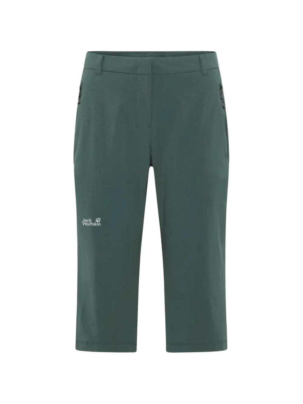 JACK WOLFSKIN Pantaloni Hikeout 3/4 con logo - Verde