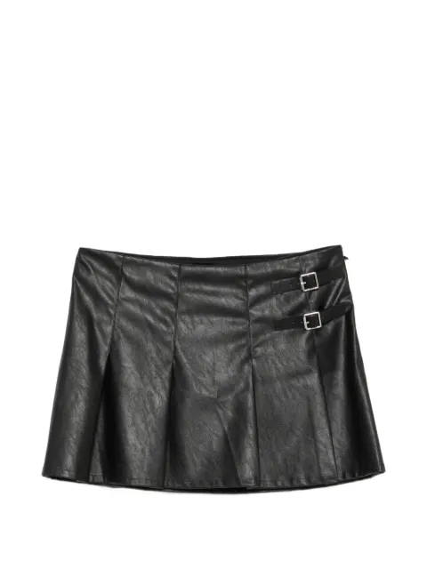 PINKO buckle-detail pleated mini skirt