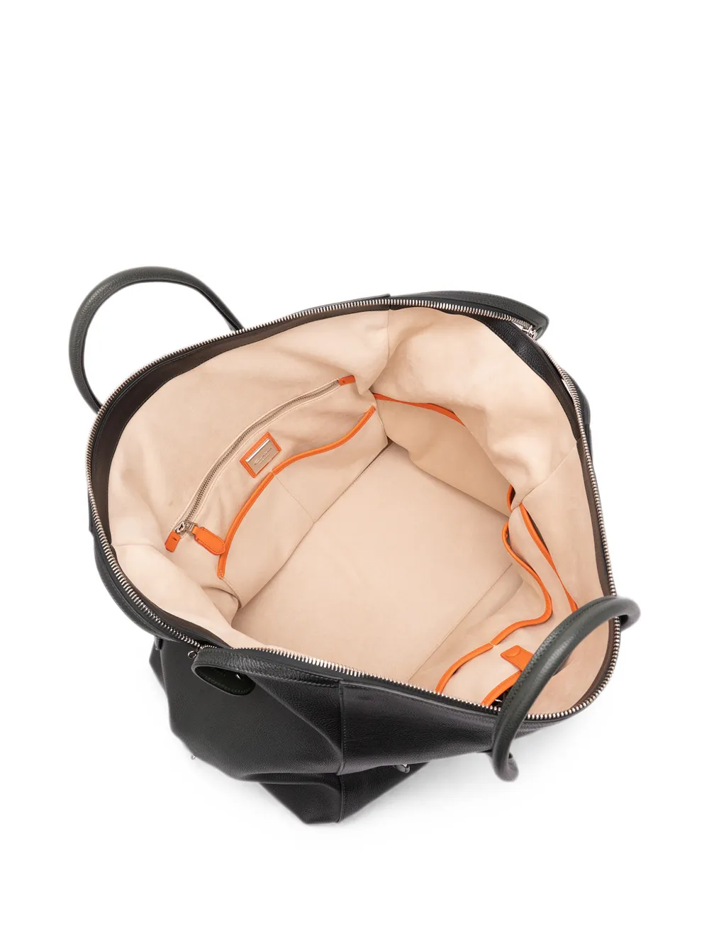 Santoni Grained-leather Holdall in Green, view 4