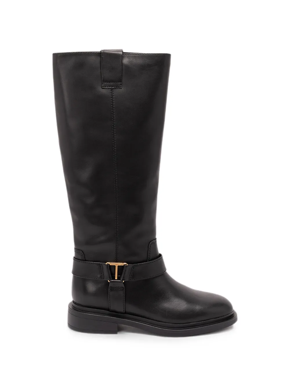Twinset Logo-plaque Buckled Boots In Black