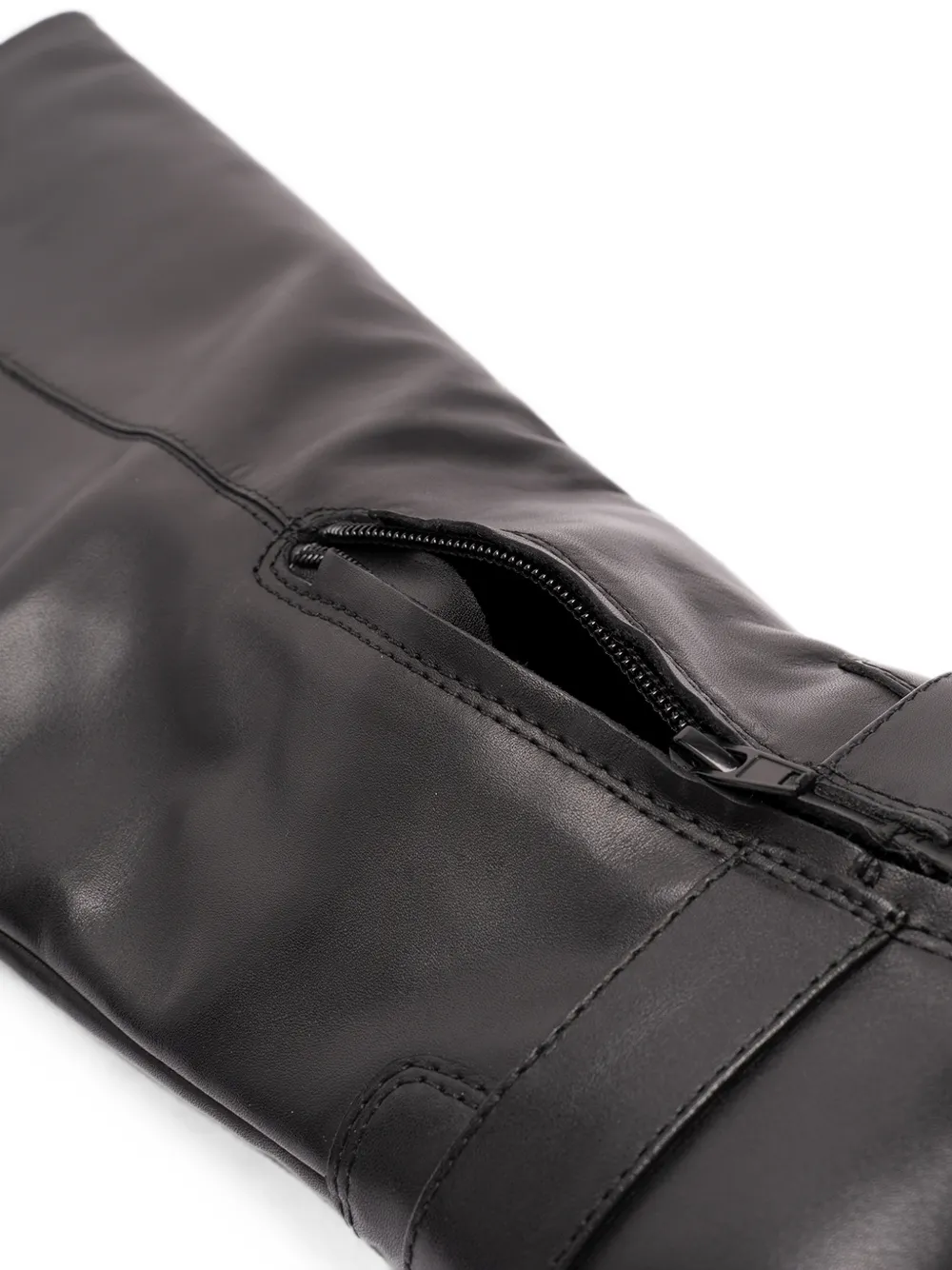 TWINSET logo-plaque buckled boots Zwart