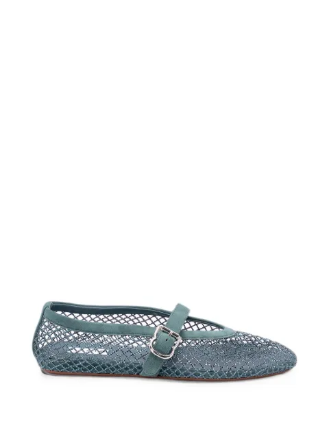 Alaïa buckle-fastening mesh ballet flats