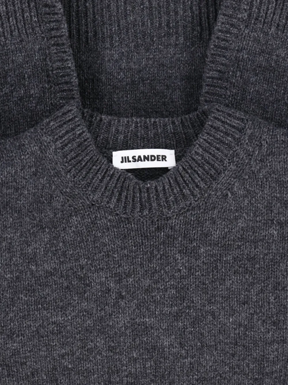 Jil Sander Trui met open rug en geribbelde afwerking Grijs