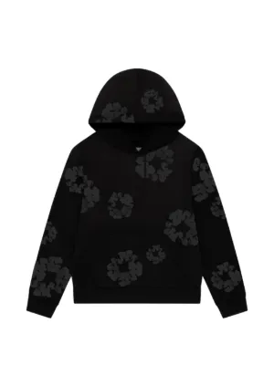 Denim Tears Big Cotton Wreath Hoodie | Black | FARFETCH