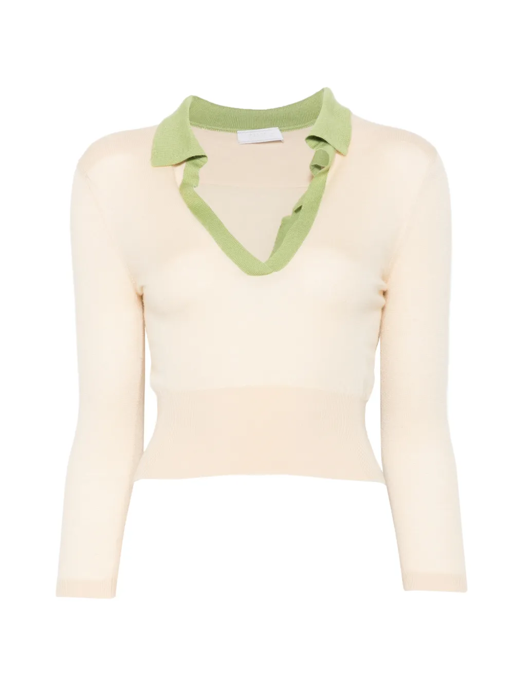 Prada Pre-Owned 2000s Pullover mit Poloshirtkragen - Nude