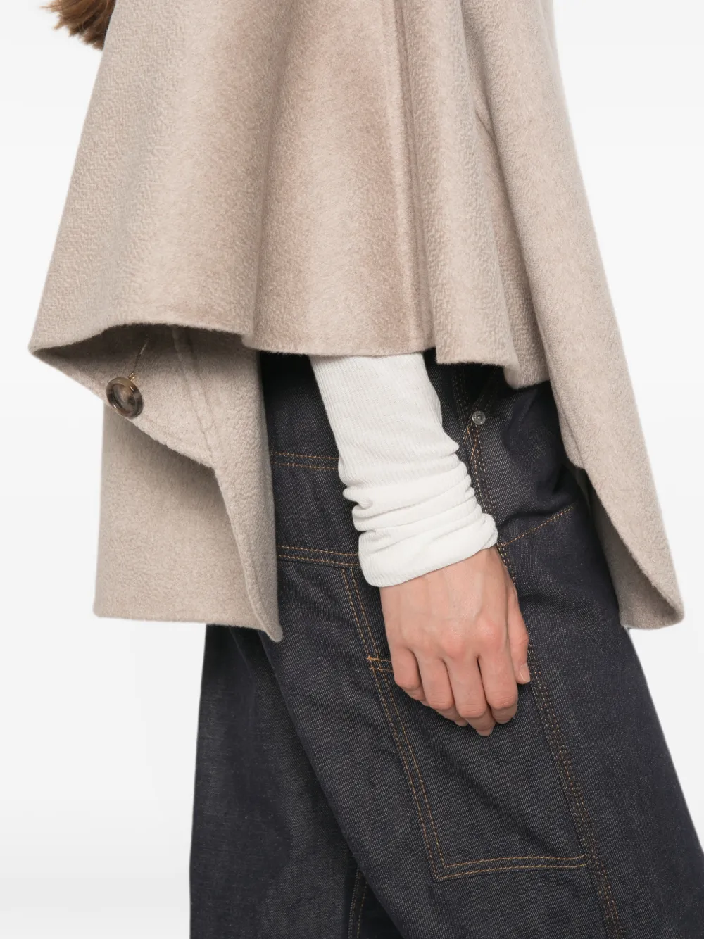 Max Mara ダブルブレスト ケープ | ニュートラル | FARFETCH JP