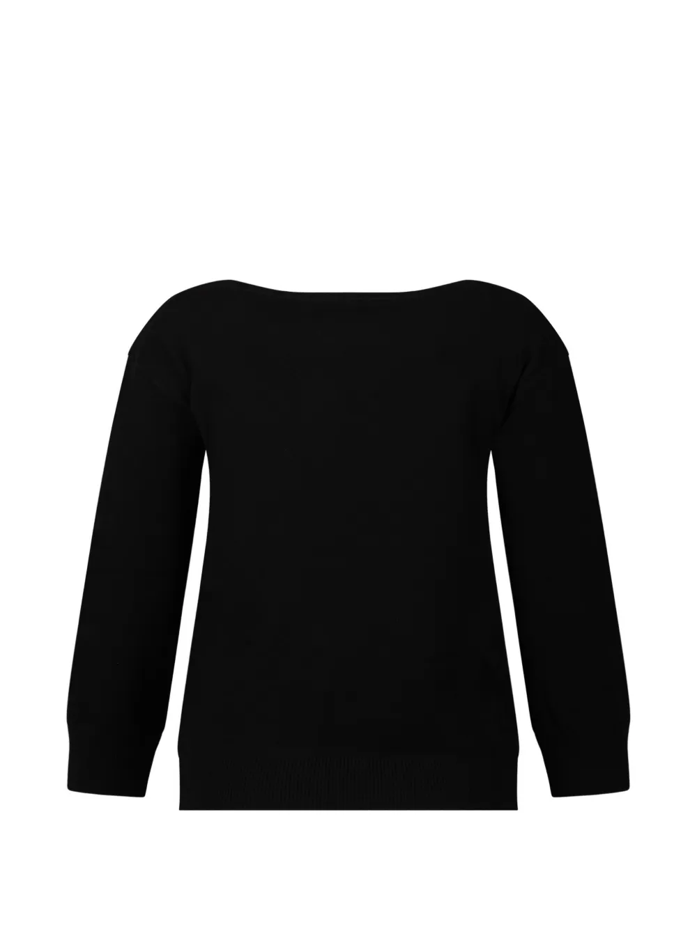 Weekend Max Mara Trui met geribbelde afwerking en boothals Zwart