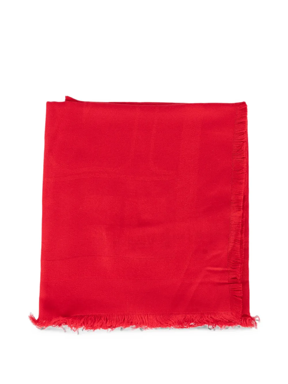 Elisabetta Franchi logo-jacquard frayed scarf - Rosso