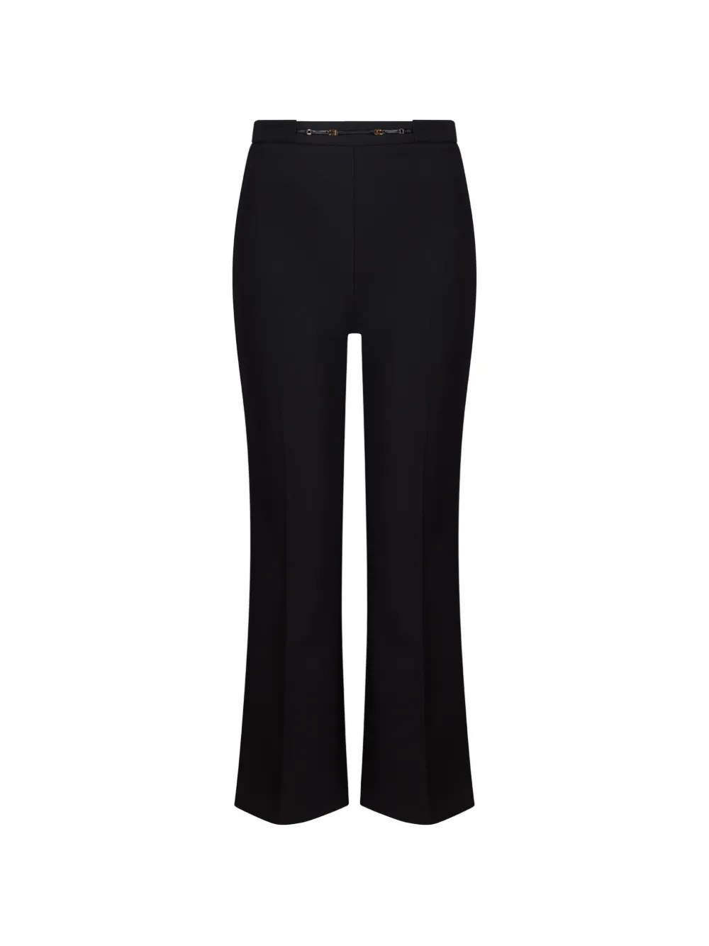 Elisabetta Franchi horsebit-detail flared trousers - Schwarz