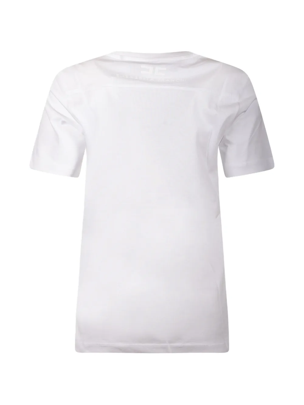 Elisabetta Franchi T-shirt met geborduurd logo en ketting-detail Wit