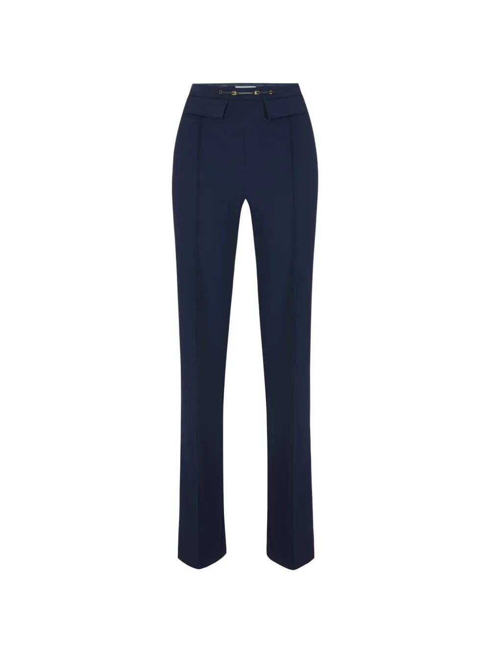 Elisabetta Franchi Stretch broek met dubbele laag crêpe Zwart
