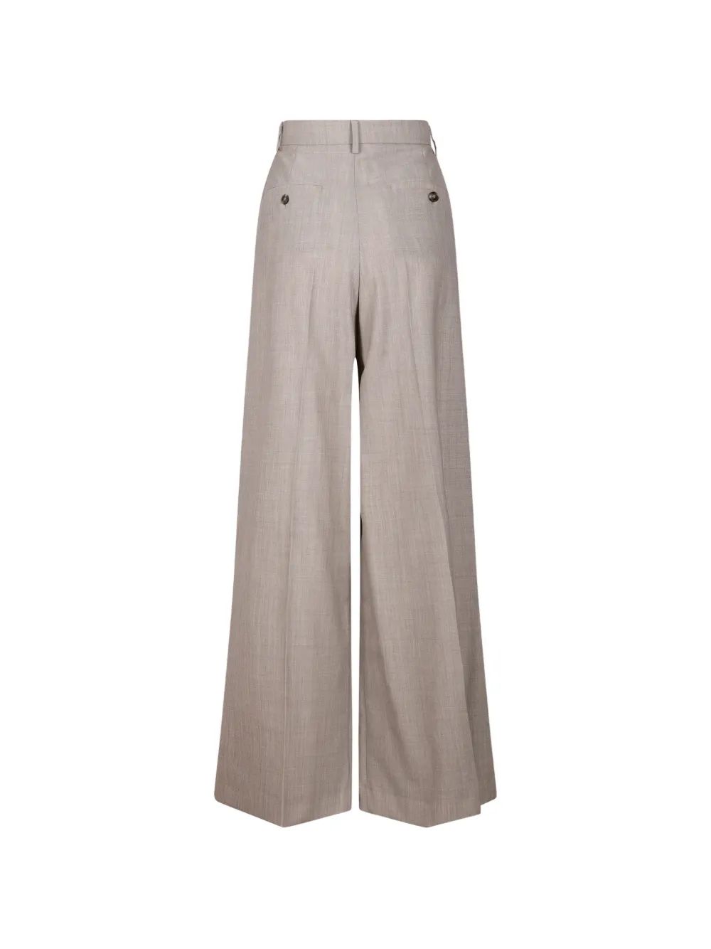Weekend Max Mara Plooibroek met wijde pijpen Beige