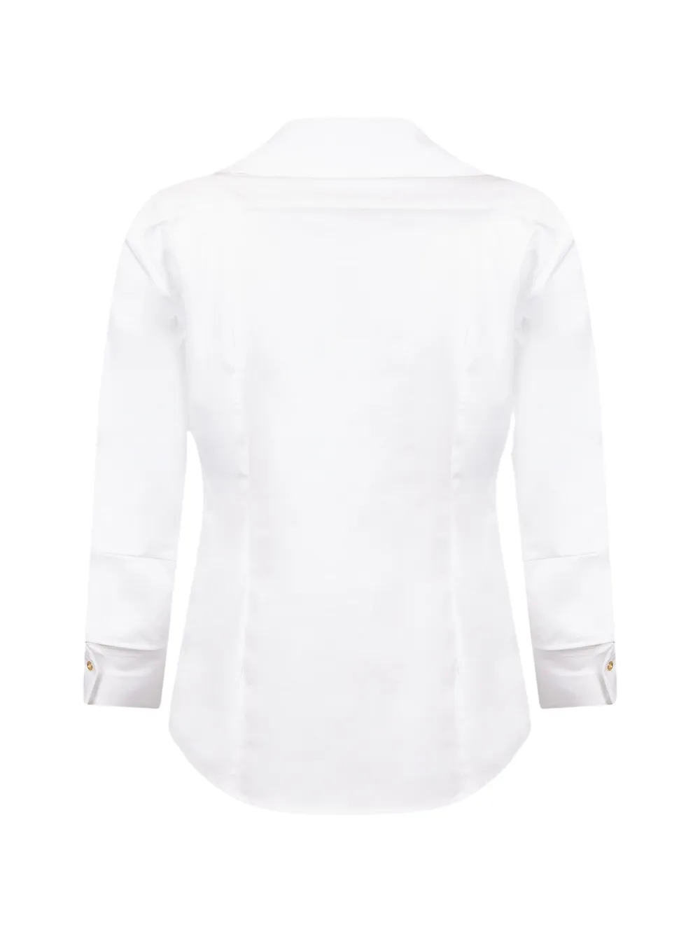 Elisabetta Franchi Blouse met logo-plakkaat en V-hals Wit