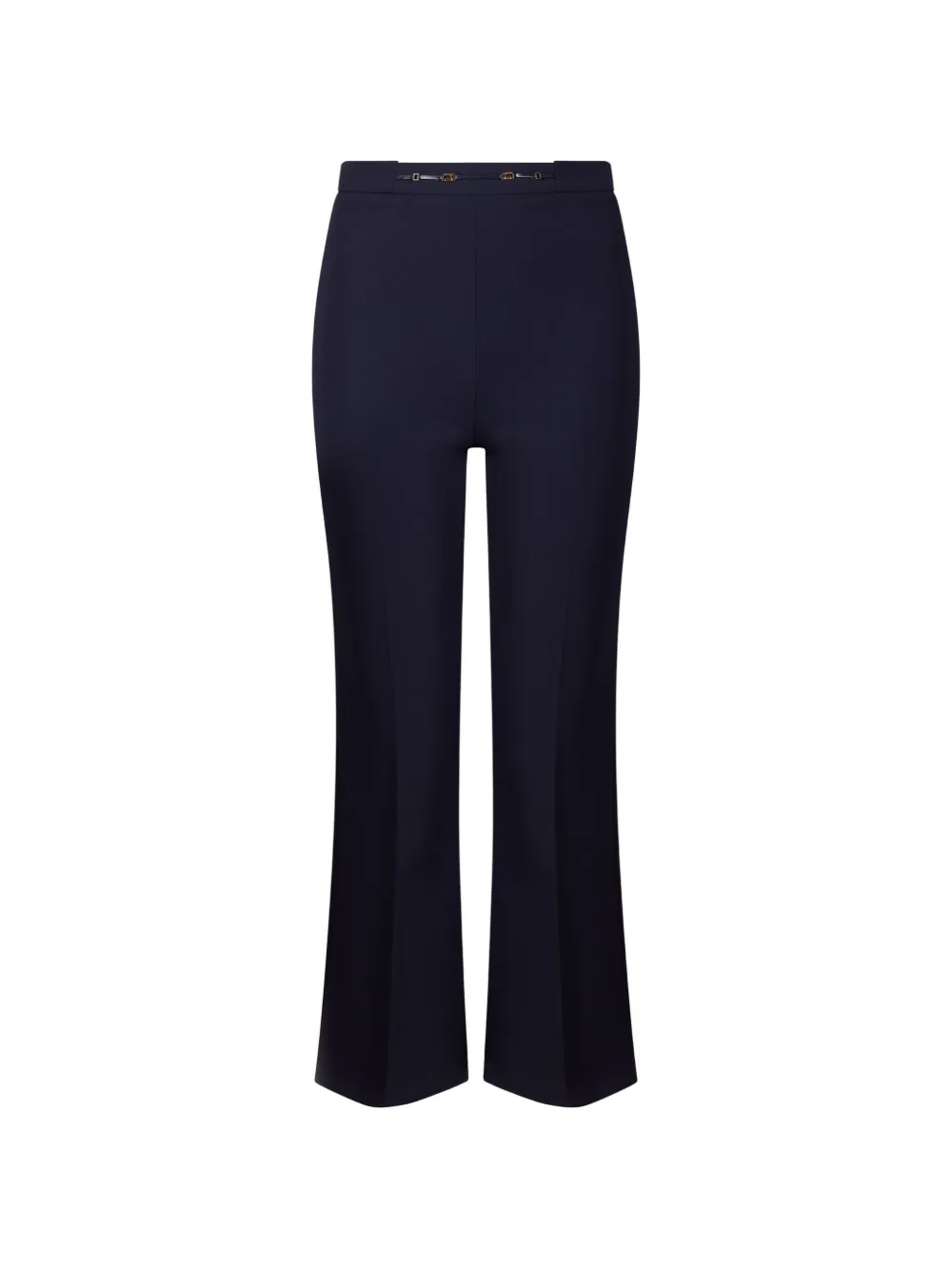 Elisabetta Franchi horsebit-detail flared trousers - Blu